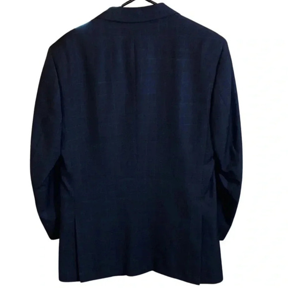 Harrod's by Chester Barrie Men's Wool Sports Coat Blazer Blue Size 40R - Picture 5 of 11